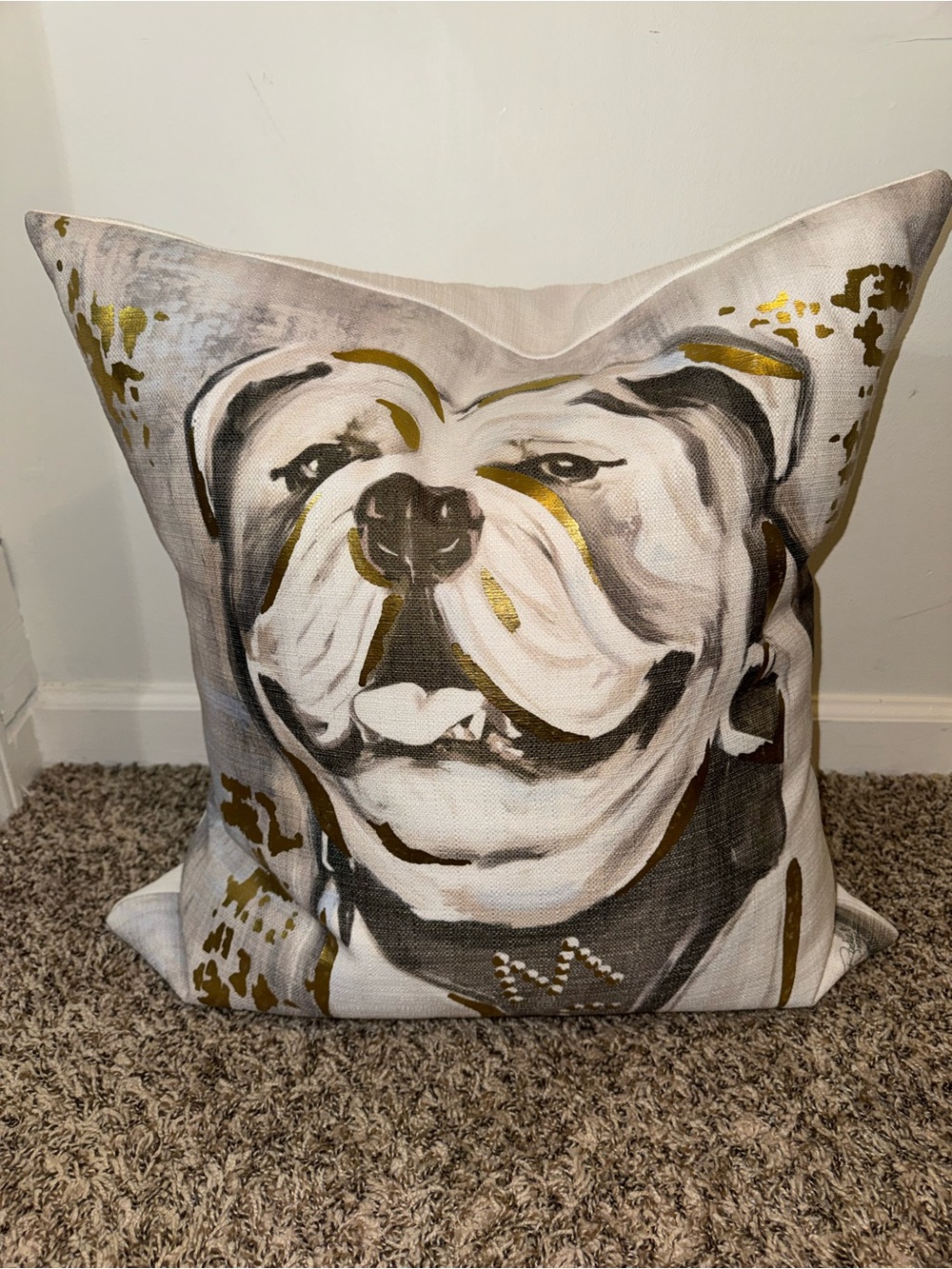 Mississippi State University Bulldogs Gold Foil Pillow from Rachel Brooks Design